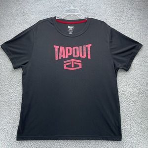 TapOut Shirt Mens 2XL Black Short Sleeve Crewneck MMA Fight T-Shirt XXL